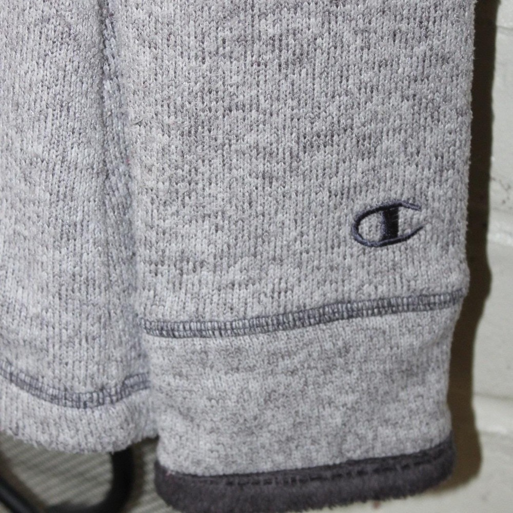 Champion Full Zip Fleece Jacket Men's Small Women Unisex Gray Eagle Mascot Logo - Picture 4 of 16